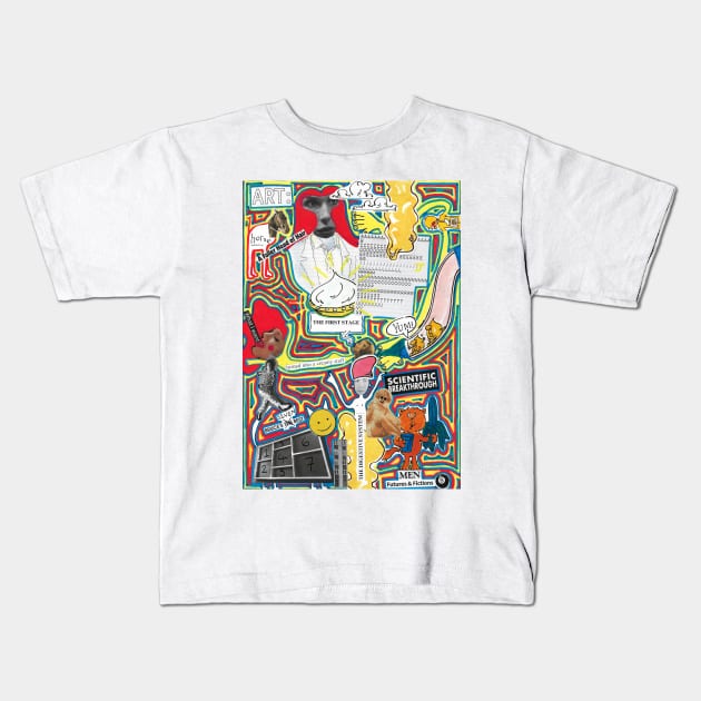 Art Collage by Jay Snelling Kids T-Shirt by JaySnellingArt